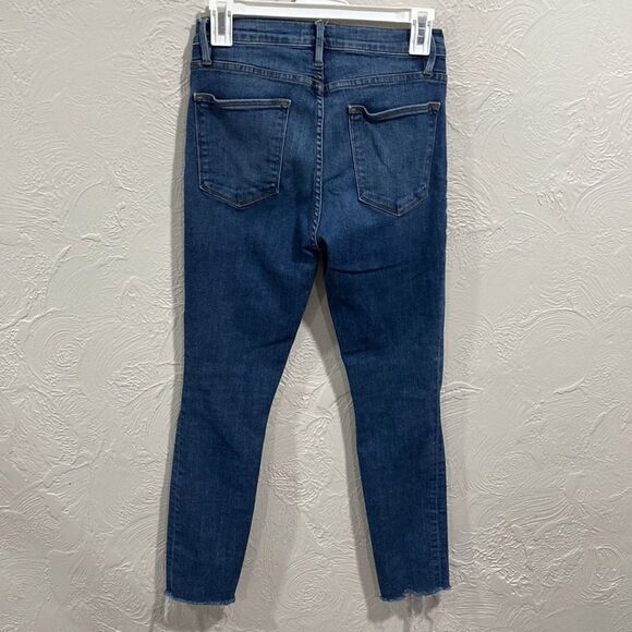 FRAME Denim Le High Raw Hem Skinny Jeans Size 27 - Picture 6 of 7